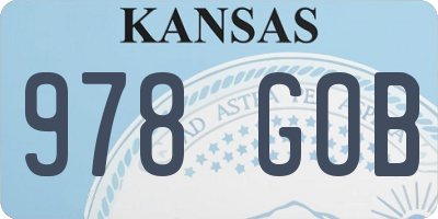 KS license plate 978GOB