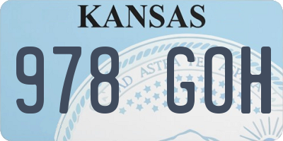 KS license plate 978GOH