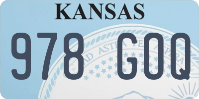 KS license plate 978GOQ