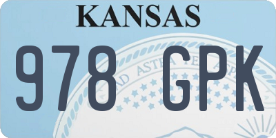 KS license plate 978GPK
