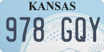 KS license plate 978GQY