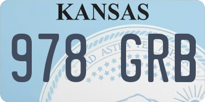 KS license plate 978GRB
