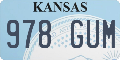 KS license plate 978GUM