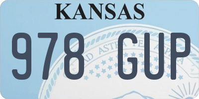 KS license plate 978GUP
