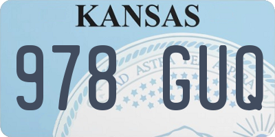 KS license plate 978GUQ