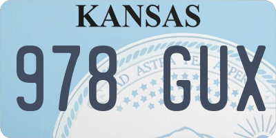 KS license plate 978GUX