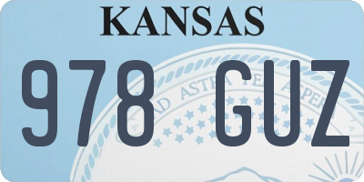 KS license plate 978GUZ