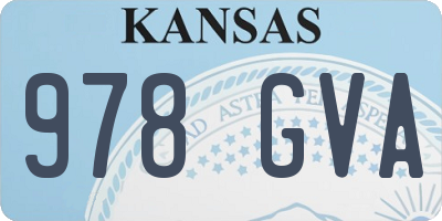 KS license plate 978GVA