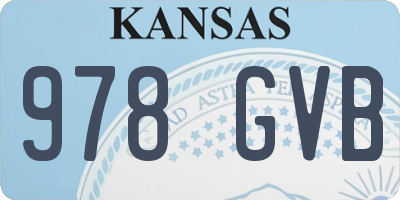 KS license plate 978GVB