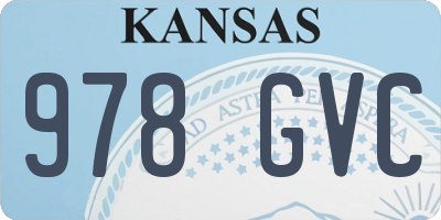 KS license plate 978GVC