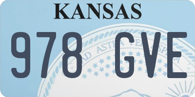 KS license plate 978GVE