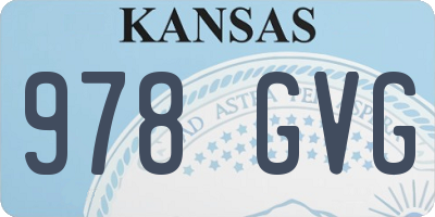 KS license plate 978GVG
