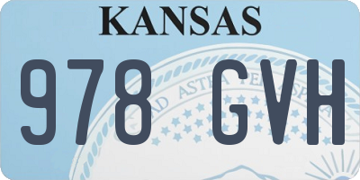 KS license plate 978GVH