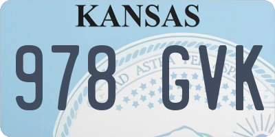 KS license plate 978GVK