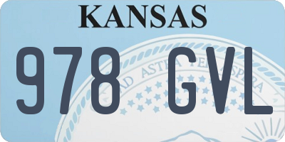 KS license plate 978GVL