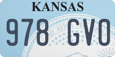 KS license plate 978GVO