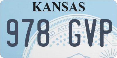 KS license plate 978GVP