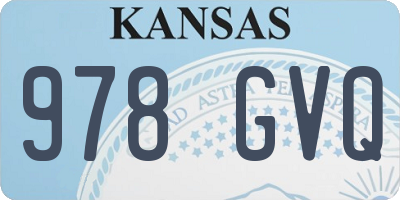 KS license plate 978GVQ