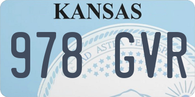 KS license plate 978GVR