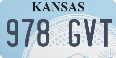KS license plate 978GVT