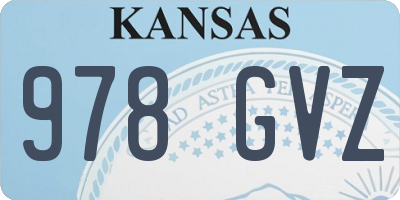 KS license plate 978GVZ