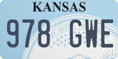 KS license plate 978GWE