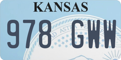KS license plate 978GWW