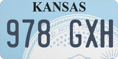 KS license plate 978GXH