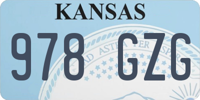 KS license plate 978GZG