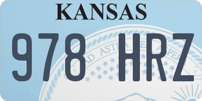 KS license plate 978HRZ