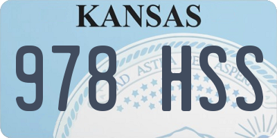 KS license plate 978HSS