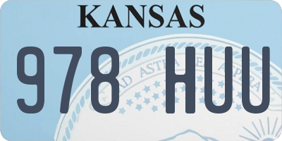 KS license plate 978HUU
