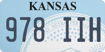 KS license plate 978IIH