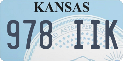 KS license plate 978IIK