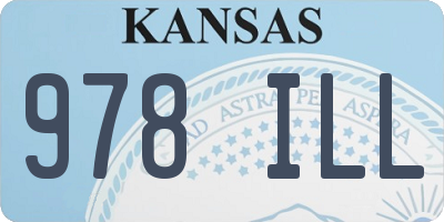 KS license plate 978ILL