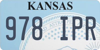 KS license plate 978IPR