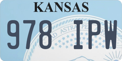 KS license plate 978IPW