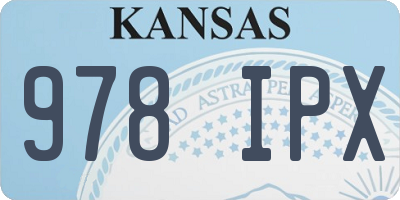 KS license plate 978IPX