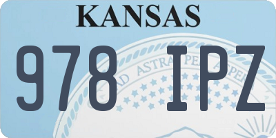 KS license plate 978IPZ