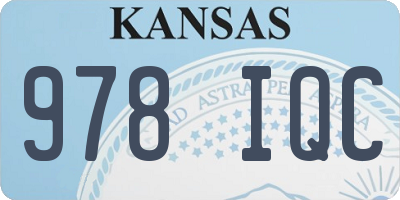 KS license plate 978IQC