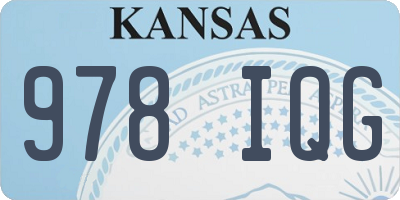 KS license plate 978IQG