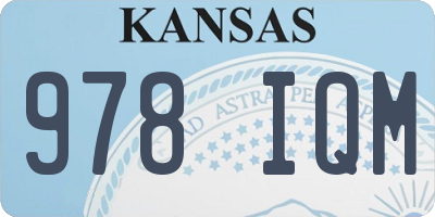KS license plate 978IQM