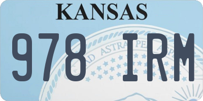 KS license plate 978IRM