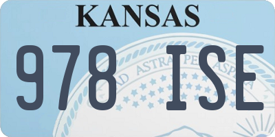 KS license plate 978ISE