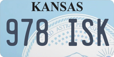 KS license plate 978ISK