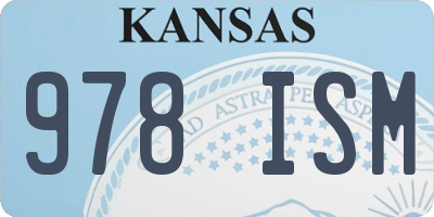 KS license plate 978ISM
