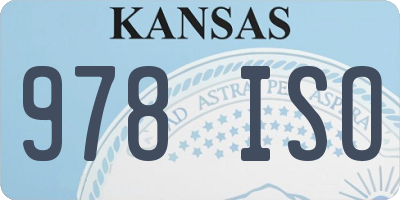 KS license plate 978ISO