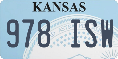 KS license plate 978ISW