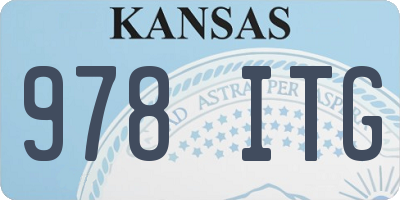 KS license plate 978ITG