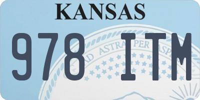 KS license plate 978ITM